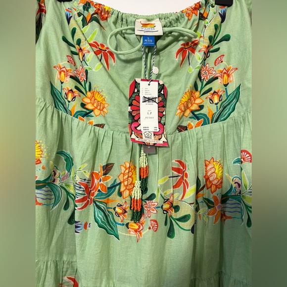 Fam Rio Off-The-Shoulder Long-Sleeve Tiered Floral Midi Dress - Picture 5 of 5